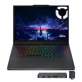 Lenovo - Legion5 15.1" Gaming Laptop,Intel i9-14900HX,RTX 5070,64GB RAM,4TB SSD+288GB Dock Set,Backlit,Win 11 - Black