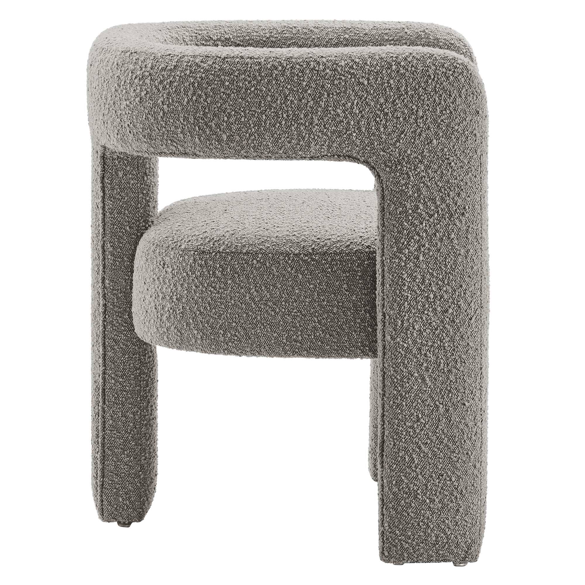 Back. Modway - Kayla Boucle Upholstered Armchair by Modway - Gray.