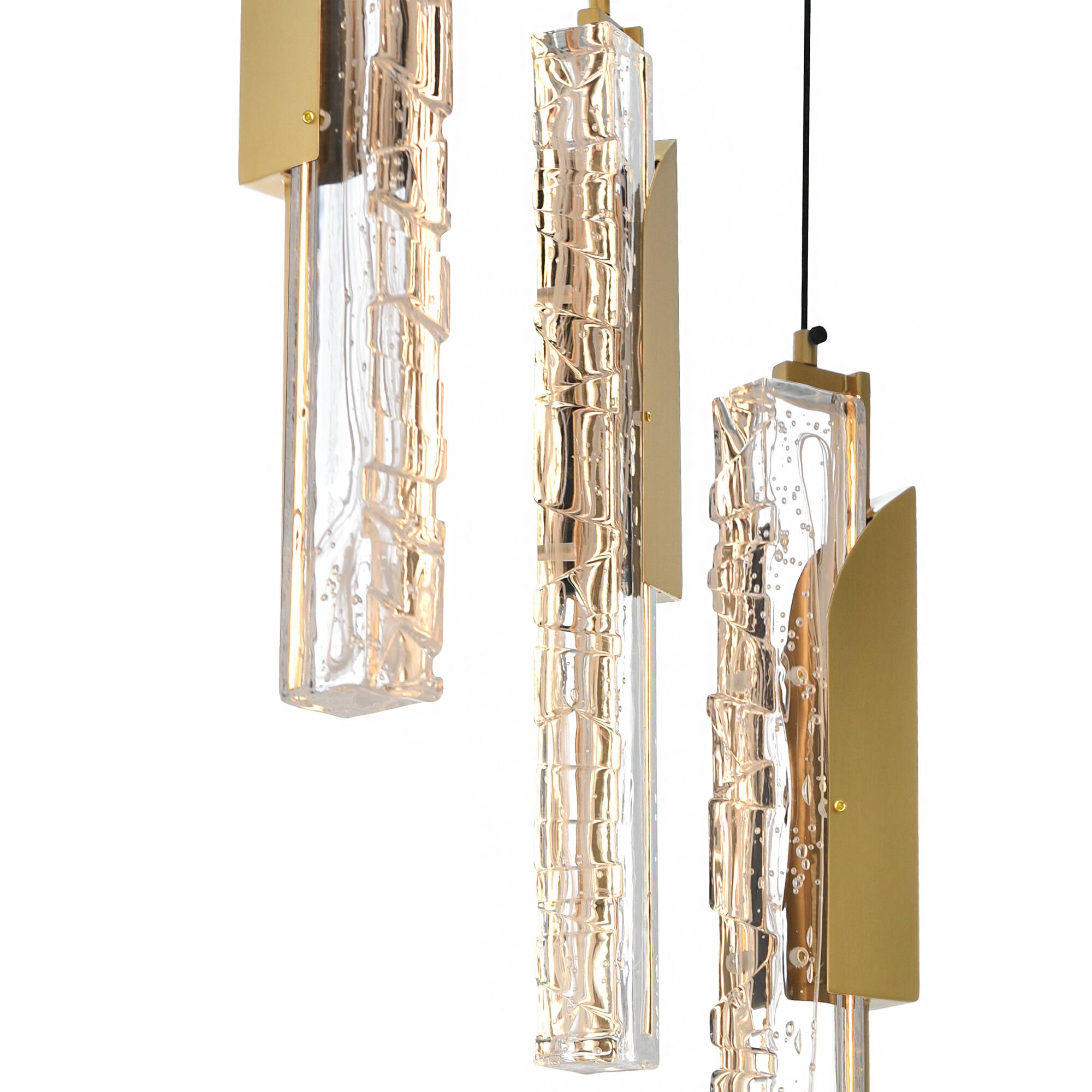 Back. CWI Lighting - Valira Integrated LED Brass Mini Pendant - Brass.