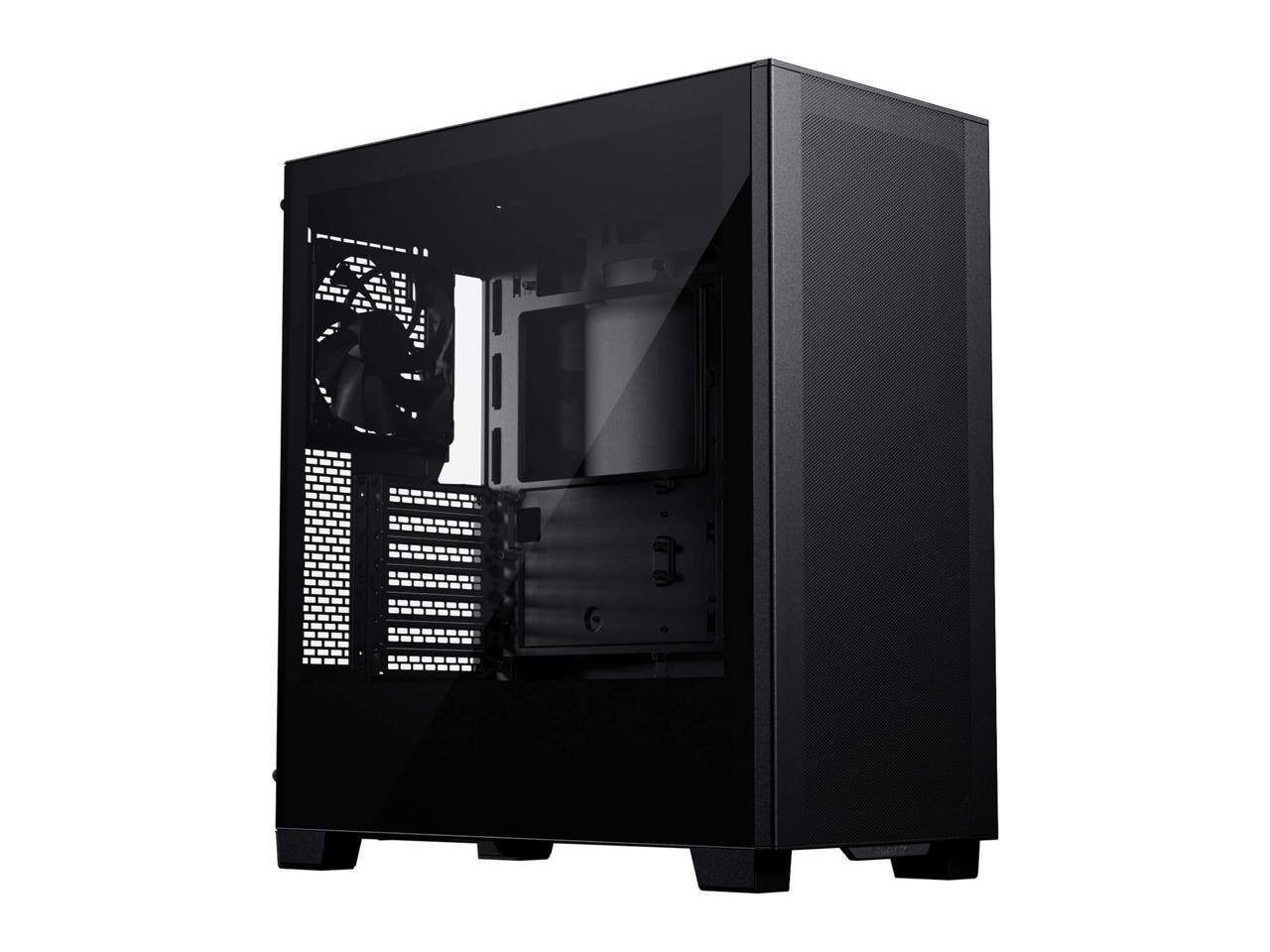 Angle. Phanteks - Phanteks XT Pro, Mid-Tower Gaming Chassis, Mesh Front, Tempered Glass, 1x M25-120 Fan, Black - Black.