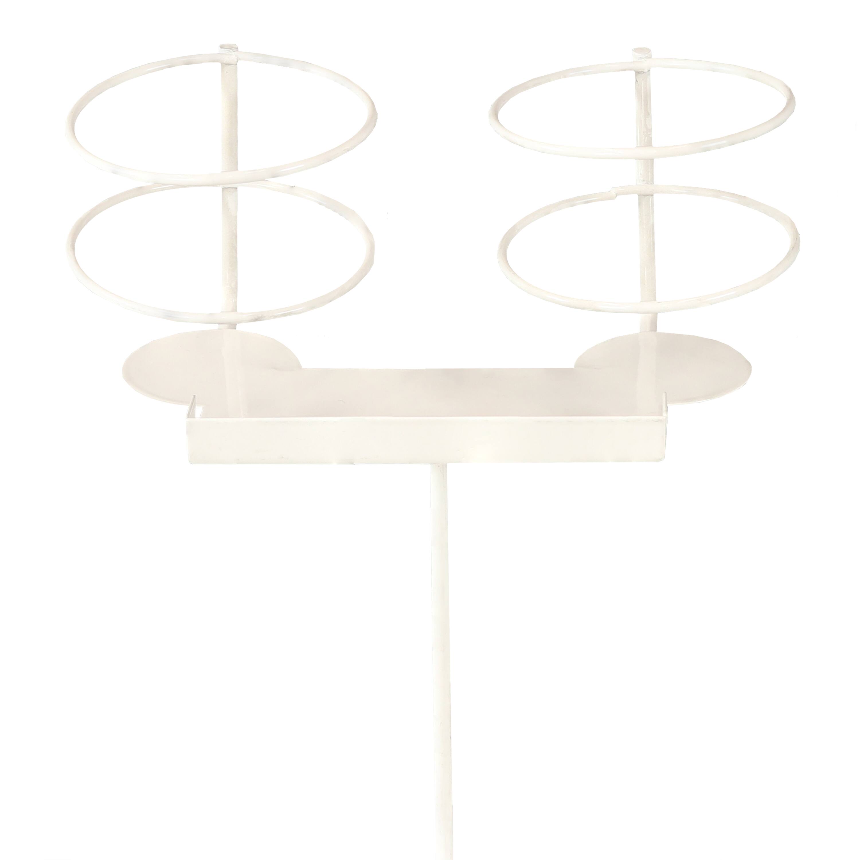 Alt View 5. Sunnydaze - 32 in Steel Double Drink Holder Stakes - Set of 2 - Black.