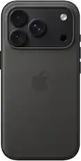 Front. Apple - iPhone 18 Pro TechWoven Case with MagSafe (2026) - Black.