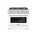 Angle. ZLINE - ZLINE 36" Select Dual Fuel White Matte Door Range w/ 6 Burners & Convection Oven (HDR-WM-36) - White.