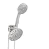 Front. Akicon - Akicon High Pressure Handheld Dual Shower Head Combo with 6-Setting Anti-Clog Nozzles 2.5 gpm in Brushed Nickel - Brushed Nickel.
