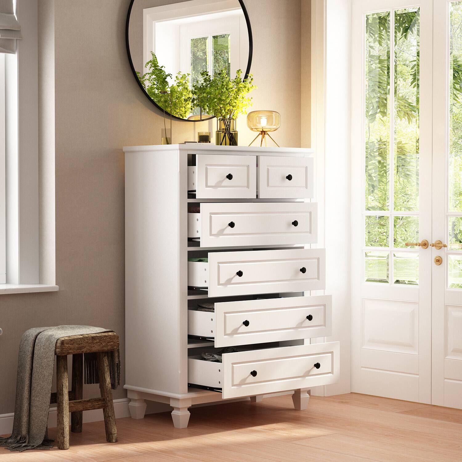 Alt View 8. FUFU&GAGA - FUFU&GAGA Vertical Dresser with Anti - Tip – Multi - Drawer Storage Solution - White.