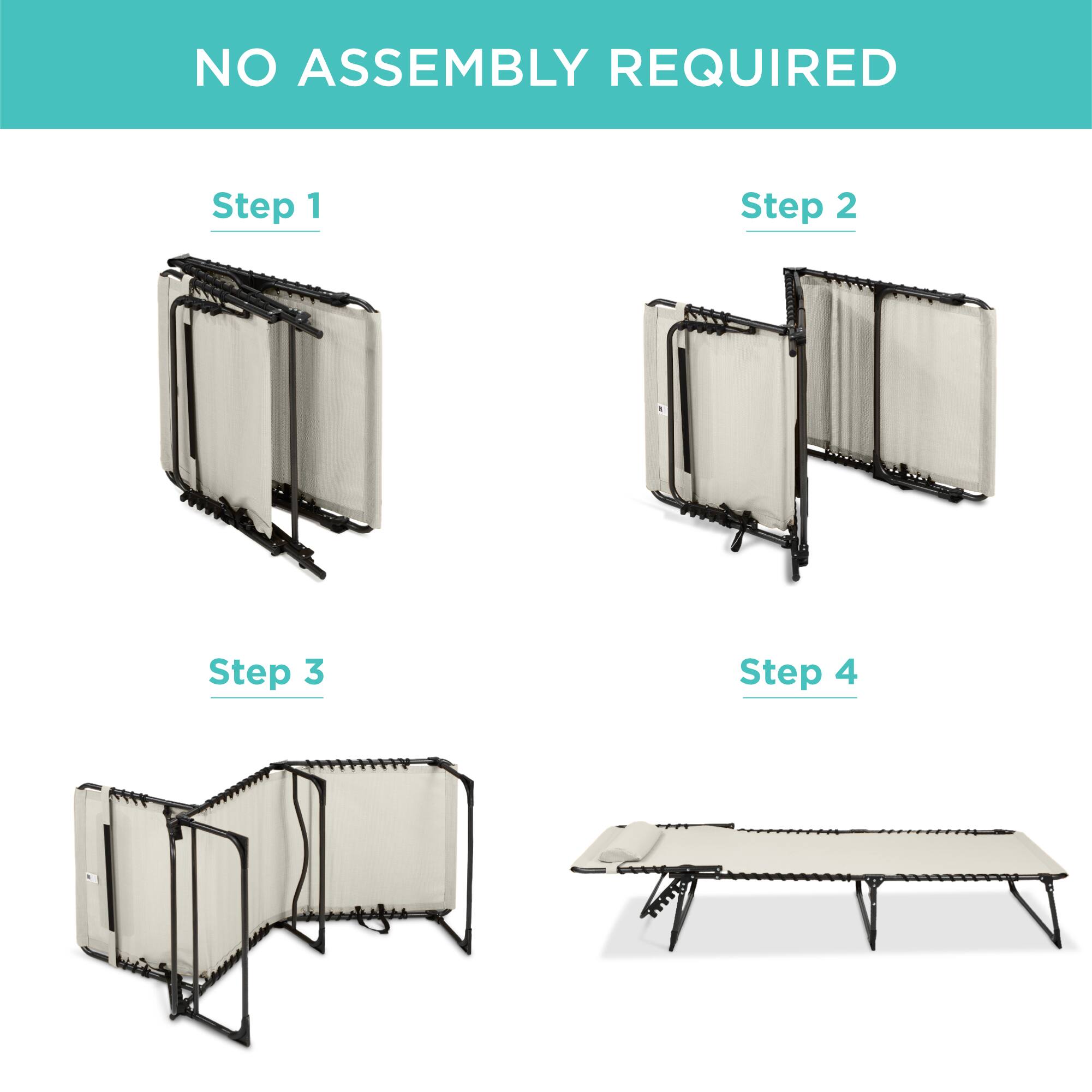 NO ASSEMBLY REQUIRED

Step 1

Step 2

Step 3

Step 4