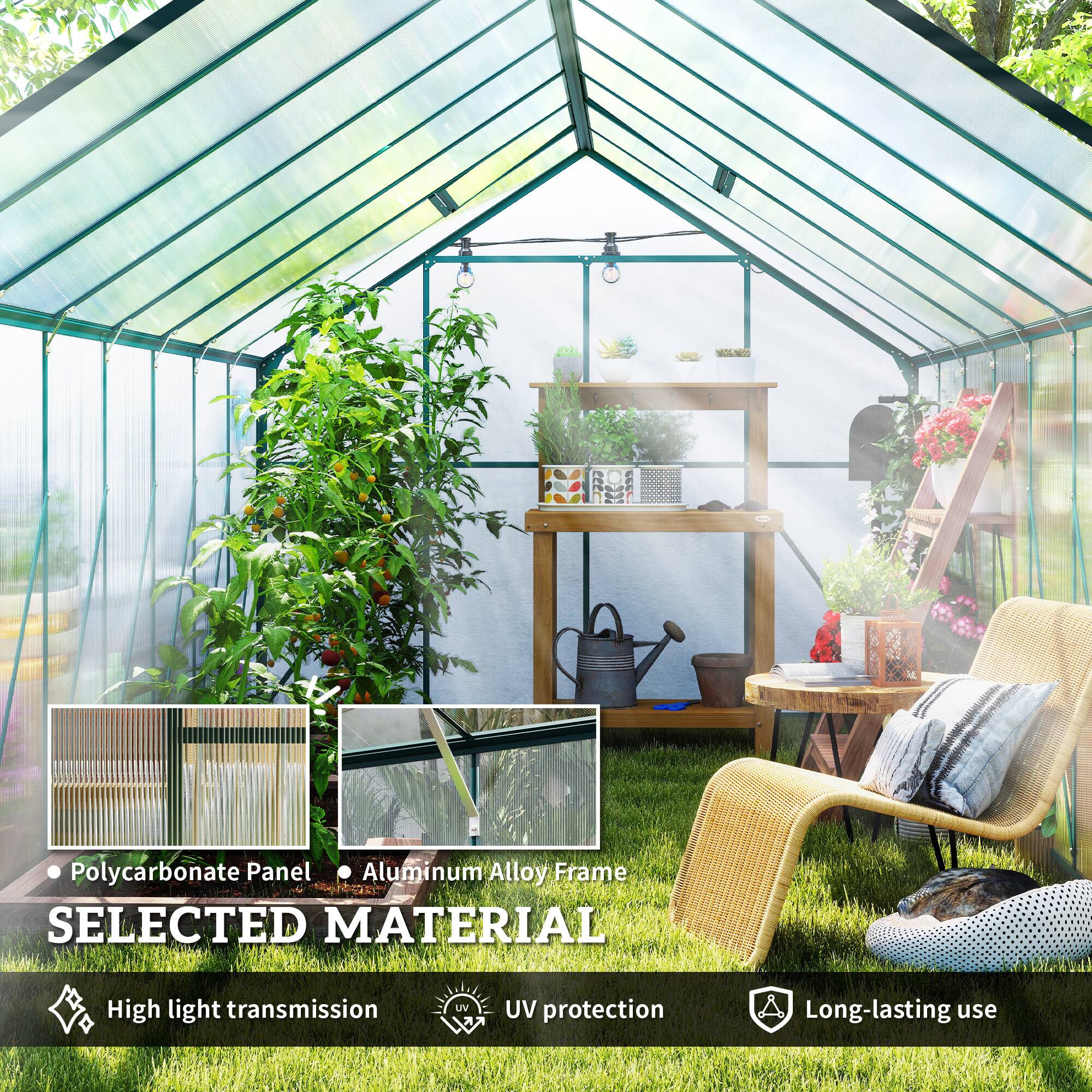 Polycarbonate Panel  
Aluminum Alloy Frame  

SELECTED MATERIAL  

High light transmission  
UV protection  
Long-lasting use