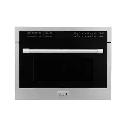 Front. ZLINE - 24" Convection Microwave Oven with Speed Cook - Stainless steel.