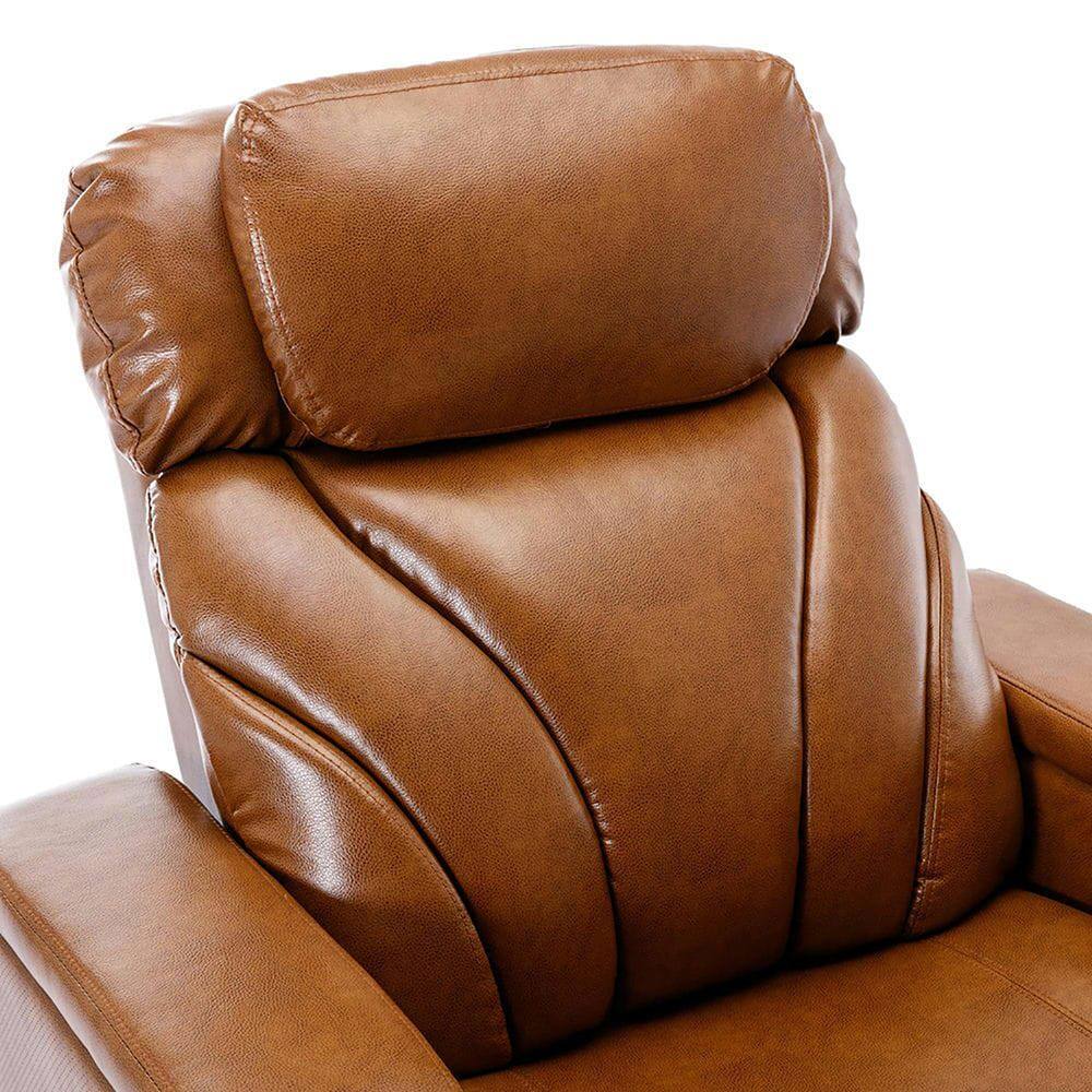 Alt View 7. Kadyn - Power Motion Electric Recliner with USB Port, Hidden Arm Storage, Cup Holder & Bluetooth Speaker - Brown.