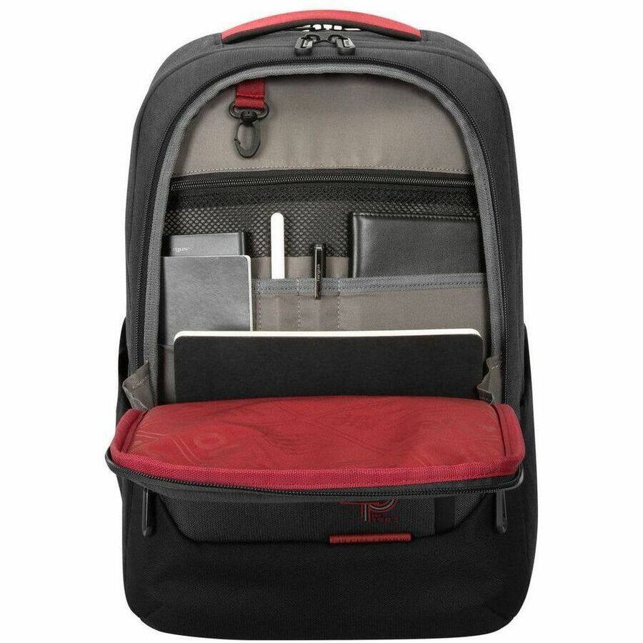 Alt View 3. Targus - Targus Cypress TBB94504GL Carrying Case (Backpack) for 15" to 15.6" Notebook, Accessories - Gray - Shock Absorbing - Gray/Clear.