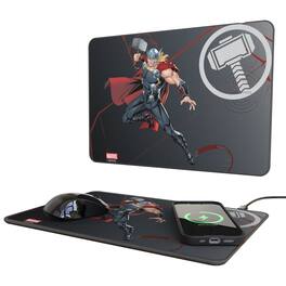 Keyscaper - Marvel MechLine 15-Watt Wireless Charger and Mouse Pad - Thor
