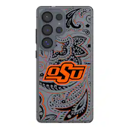 Keyscaper - NCAA - Oklahoma State Cowboys Paisley Galaxy Clear Case - S23 Ultra - Multicolor