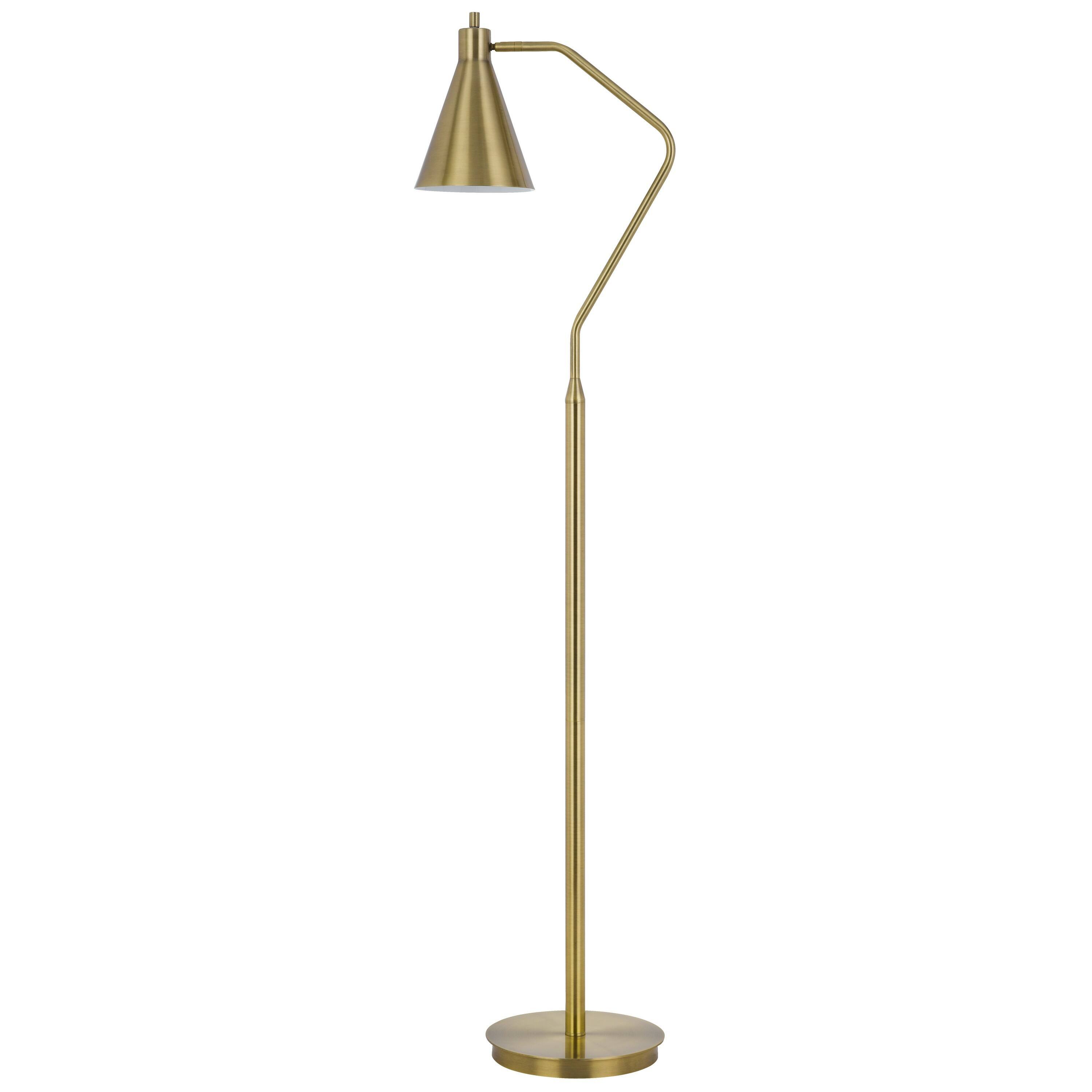 Front. Manhattan Lane - Sty 63 Inch Task Floor Lamp, Swivel Shade Angled Metal Pole.