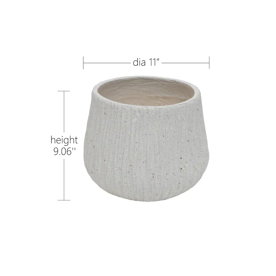 Bst Rnd Boyel Living 11 Inch Round Magnesium Oxide Planter Cement Texture ...