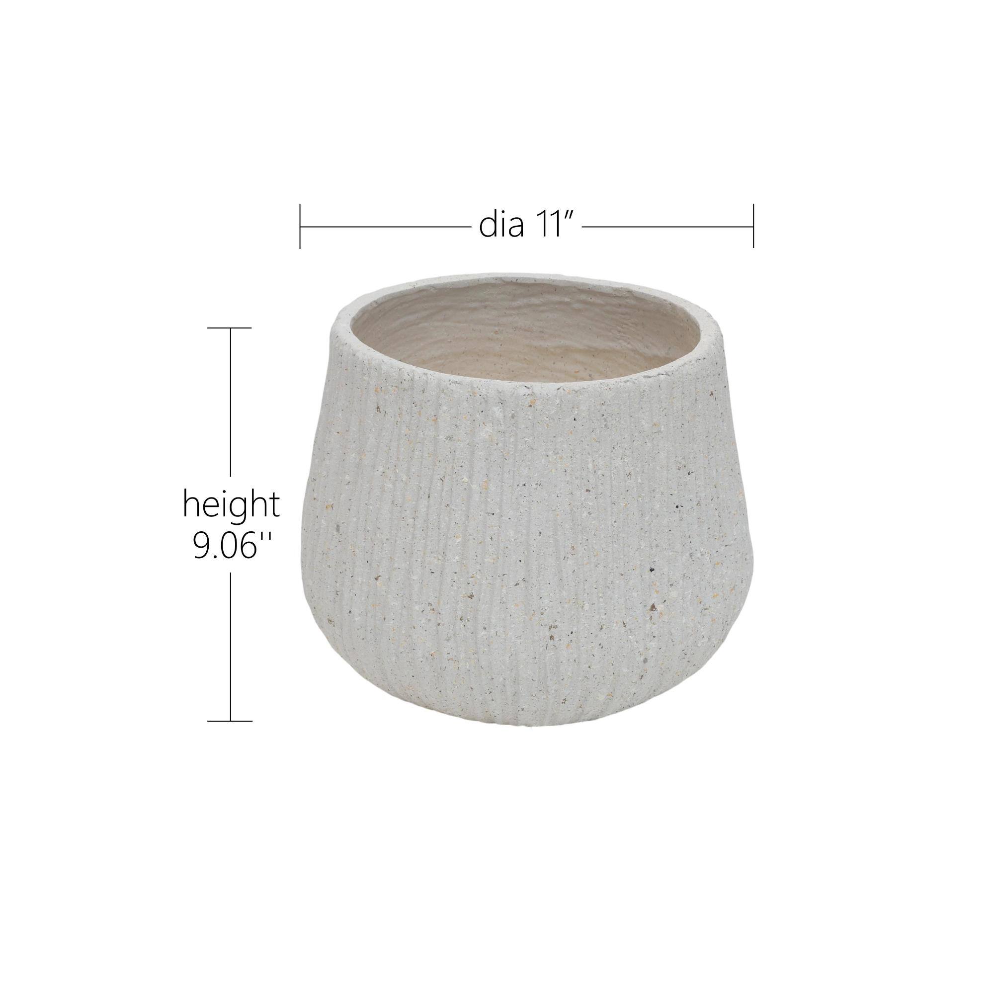Boyel Living 11 Inch Round Magnesium Oxide Planter Cement Texture ...