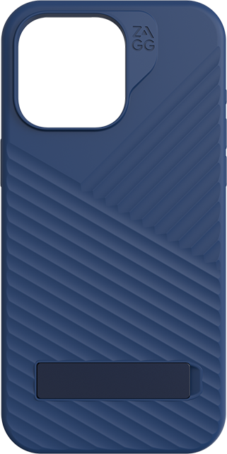 Front. ZAGG - Zagg Denali Snap With Kickstand Ultra Protective Navy Blue Case - iphone 6.7 Pro (2023) - Navy Blue.