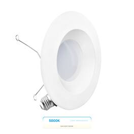Infibrite - 6 In. Retrofit 5000K Daylight Integrated LED Recessed Light Kit 12W 1100LM Remodel, Dimmable, Wet Rated - White