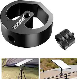 Starware - Starlink Mini Tripod Adapter, Aluminum Alloy Material Compatible with Old Versions Original Pipe Adapter - Black