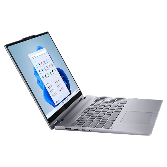 Left. Lenovo - IdeaPad 5i 2-in-1 16" Touchscreen Laptop - Intel Core Ultra 5 225U - 16GB Memory - 512GB SSD - Luna Grey.