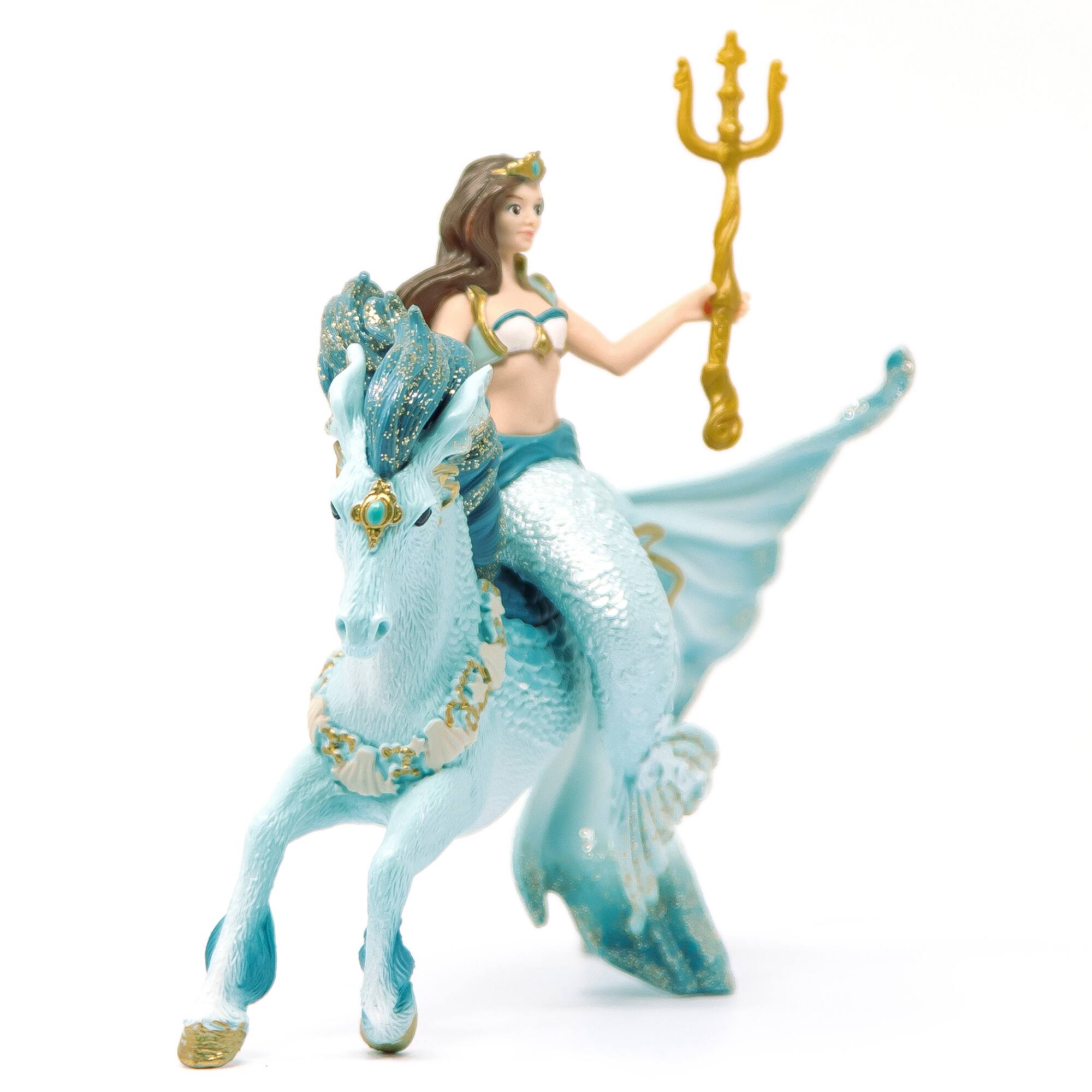 Back. Schleich - Mermaid Eyela On Underwater Horse.