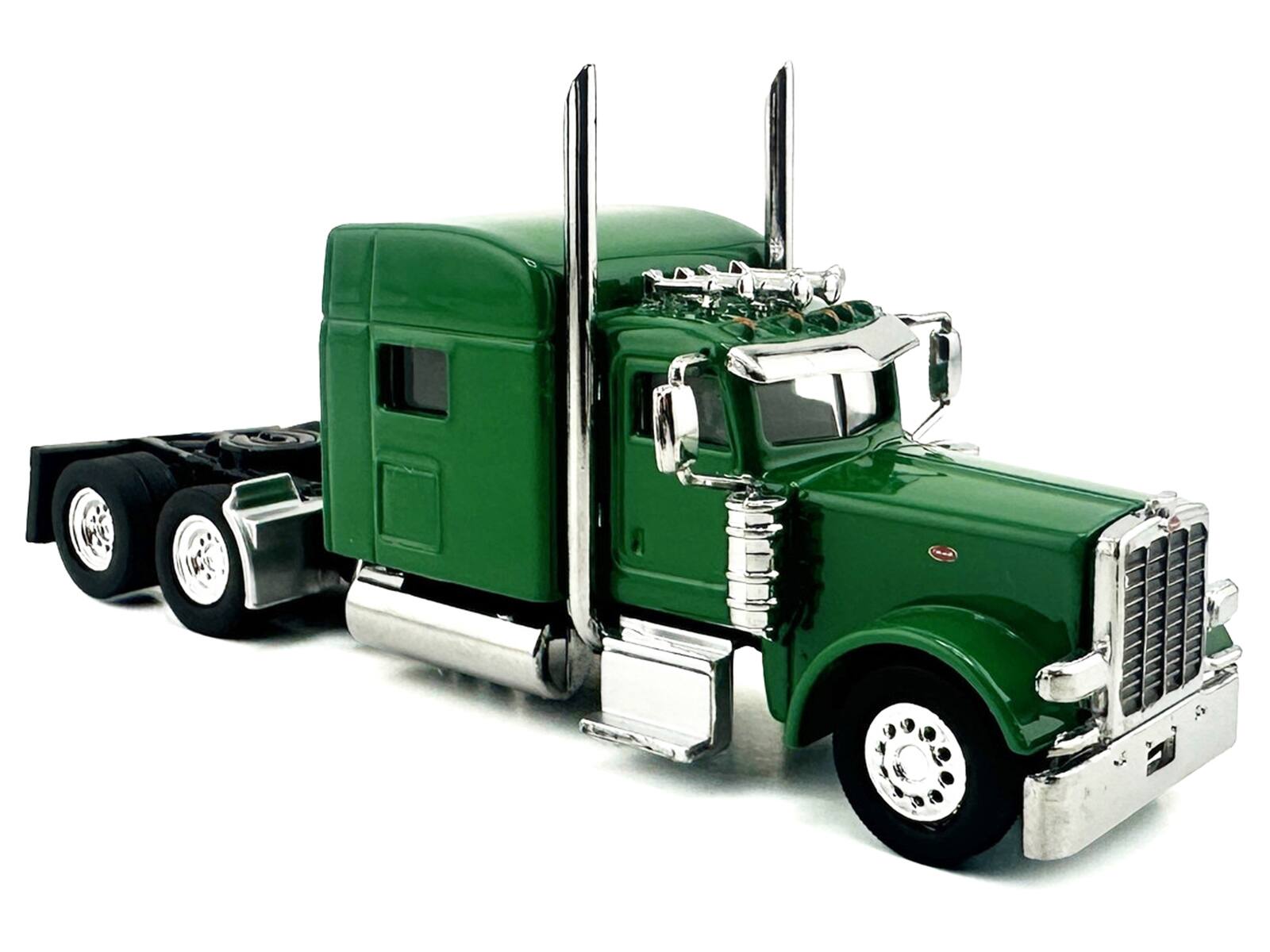 Alt View 2. HO Logistics Replicas - Peterbilt 389 Truck Tractor with Sleeper Cab Green 1/87 (HO) Scale Plastic Model Car by HO Logistics.