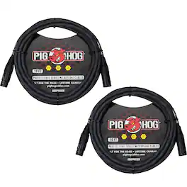 Pig Hog - 2x Hex Sereis Mic Cables 10ft - Black