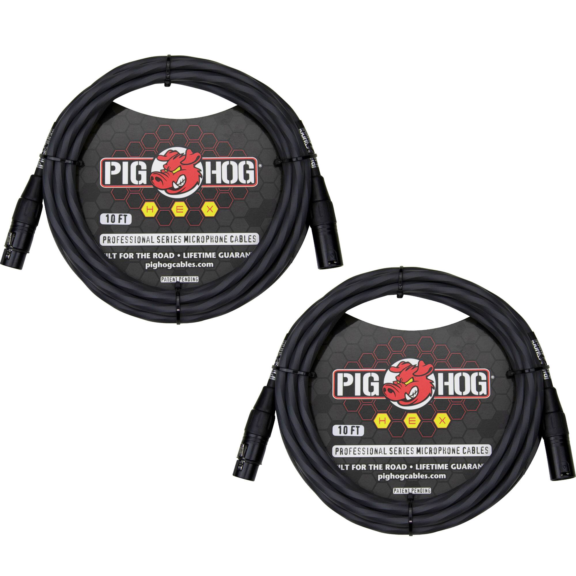 PIG HOG  
10 FT  
HEX  
PROFESSIONAL SERIES MICROPHONE CABLES  
LT FOR THE ROAD • LIFETIME GUARAN  
pighogcables.com  
PATENT PENDING
