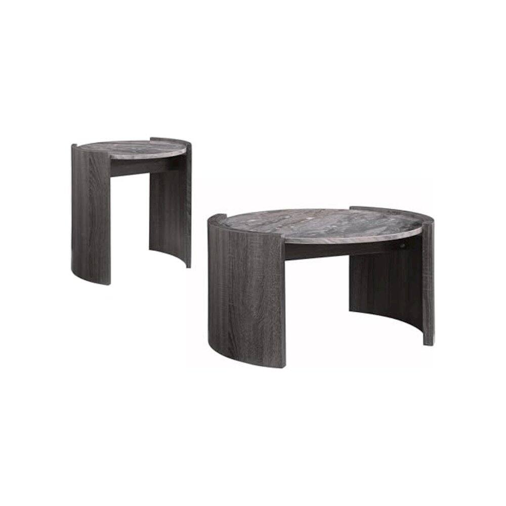 Front. Coaster Co. of America - Gladstone 2-piece Coffee and End Table Set Distressed Grey - Distressed Grey.