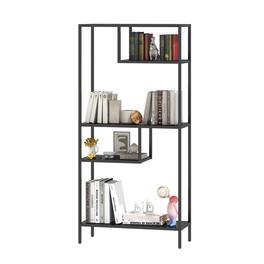 Lirago - 4-Tier Metal Storage Shelves Heavy-Duty Freestanding Shelving Units ( 70.8-in H x 33.46-in W x 13.78-in D ) - Black