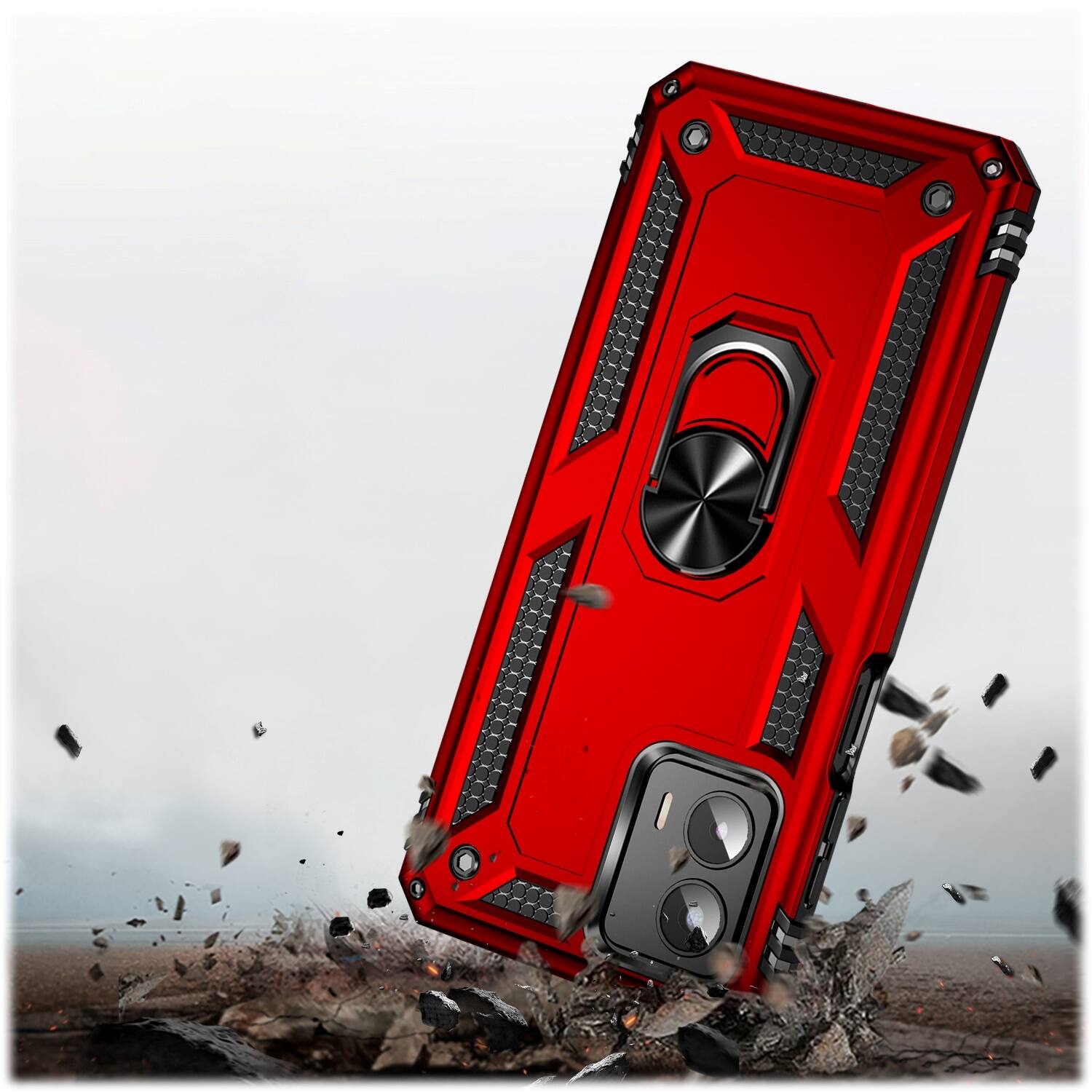Alt View 17. SaharaCase - Military Kickstand Series Case for Motorola Edge+ (2023) - Red.