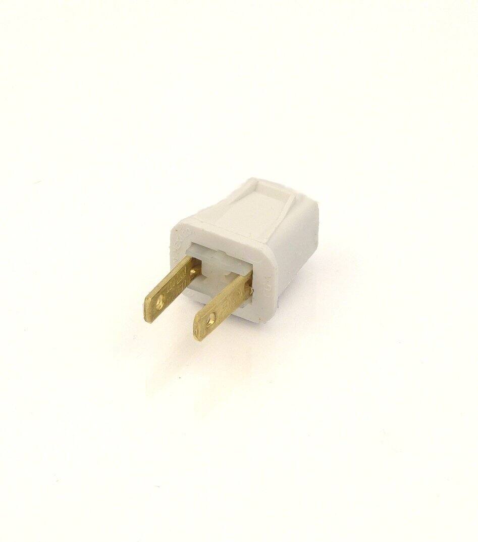 Front. Leviton - Leviton Commercial and Residential Thermoplastic Straight Blade Plug 1-15P 20-18 AWG 2 Pole 2 Wire - White.