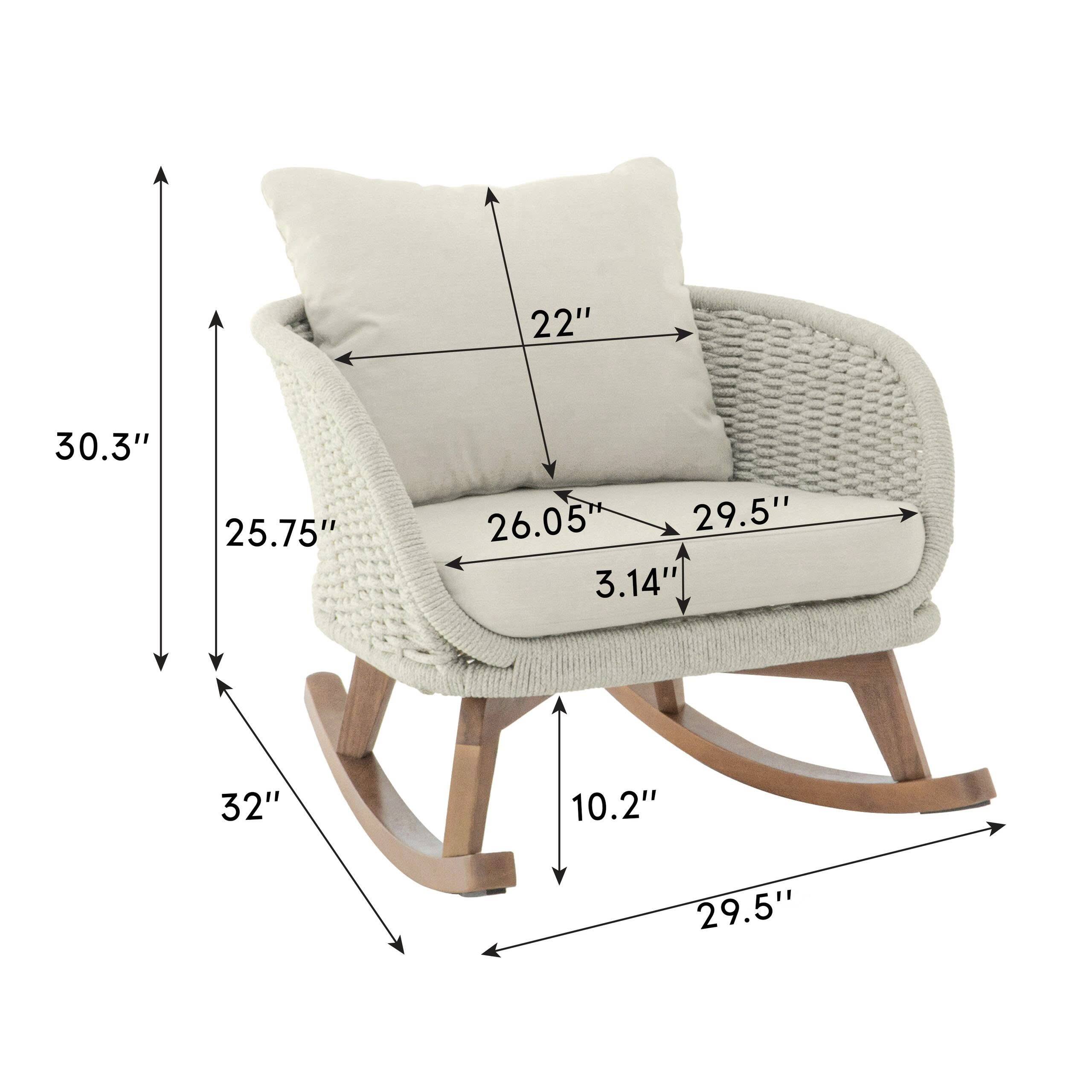 - Width: 29.5"
- Depth: 29.5"
- Height: 30.3"
- Seat Height: 10.2"
- Armrest Height: 22"
- Back Height: 25.75"
- Seat Depth: 26.05"
- Armrest Width: 3.14"
- Overall Width: 32"
