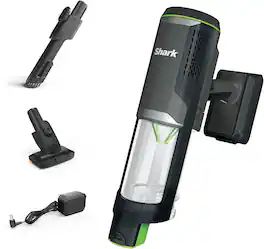 Shark - PowerBoost Cordless 2-in-1 Car/Home Handheld PowerVac - Charcoal + Electric Green