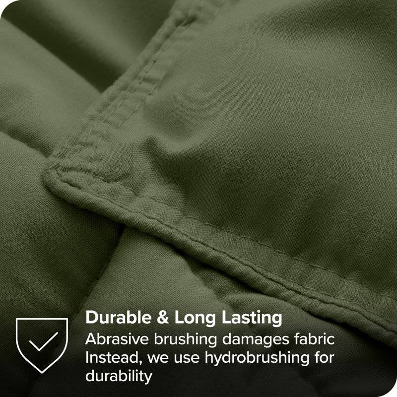 Durable & Long Lasting  
Abrasive brushing damages fabric  
Instead, we use hydrobrushing for durability