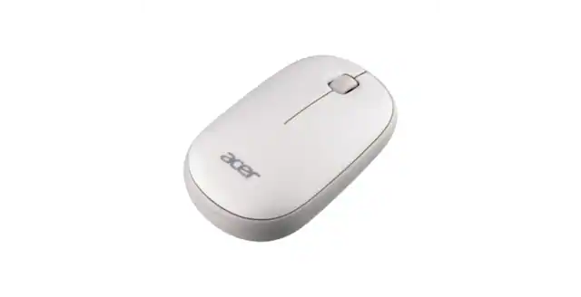 Front. Acer - AMR100 Wireless Mouse White Optical 1600DPI 2.4GHz USB Battery‑Powered GP.MCE11.03G - White.