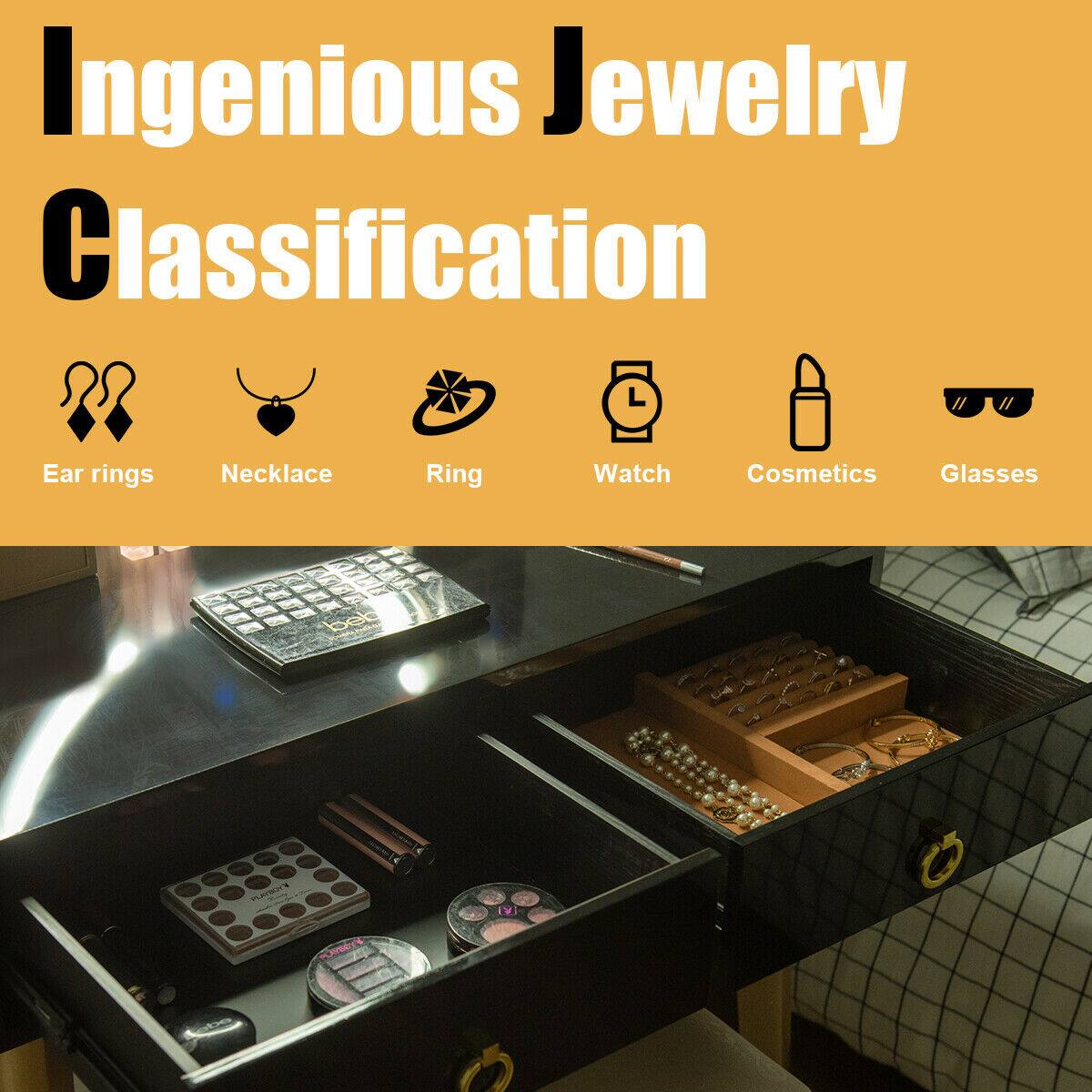 Ingenious Jewelry Classification

- Ear rings
- Necklace
- Ring
- Watch
- Cosmetics
- Glasses