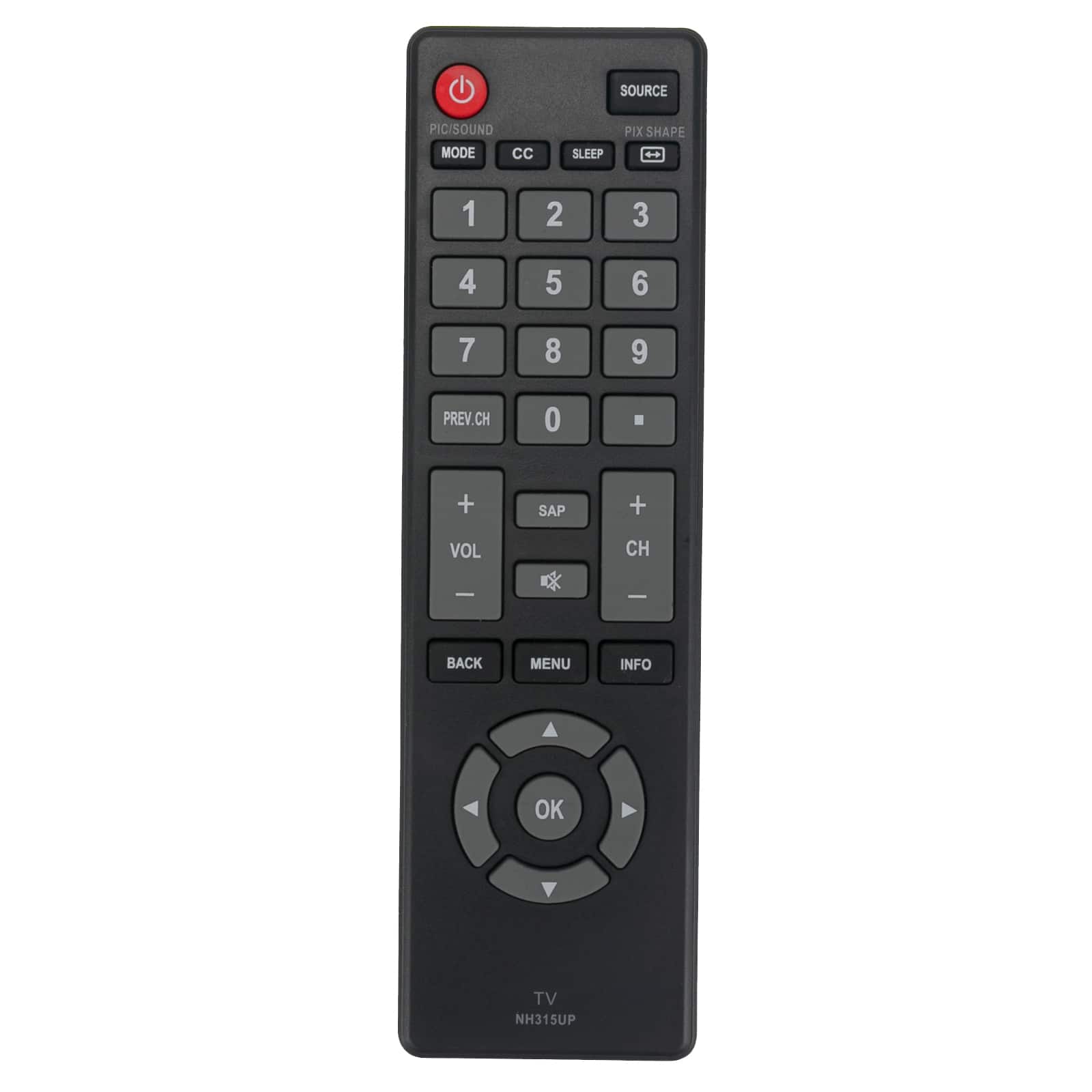 ALLIMITY - Replacement Remote Control NH315UP, Fit for Sanyo Television FW55D25F-B FW55D25F FW55D25F-B FW32D06F FW32D06F-B FW40D36F - Black price history on PriceWatchPro