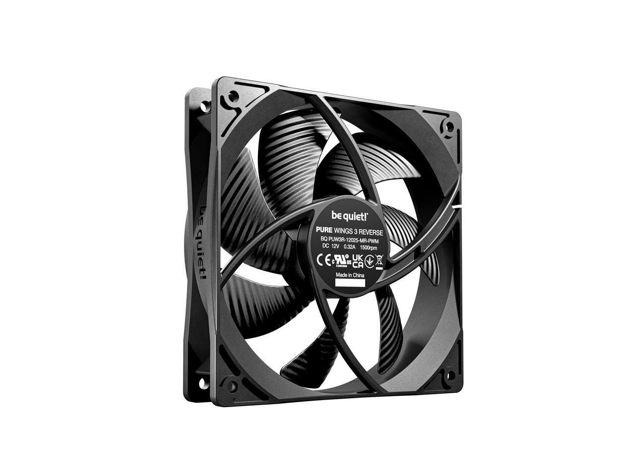 be quiet!  
PURE WINGS 3 REVERSE  
BQ-PW3R-12025-MR-PWM  
DC 12V 0.32A 1500rpm  
CE  
UK  
Made in China