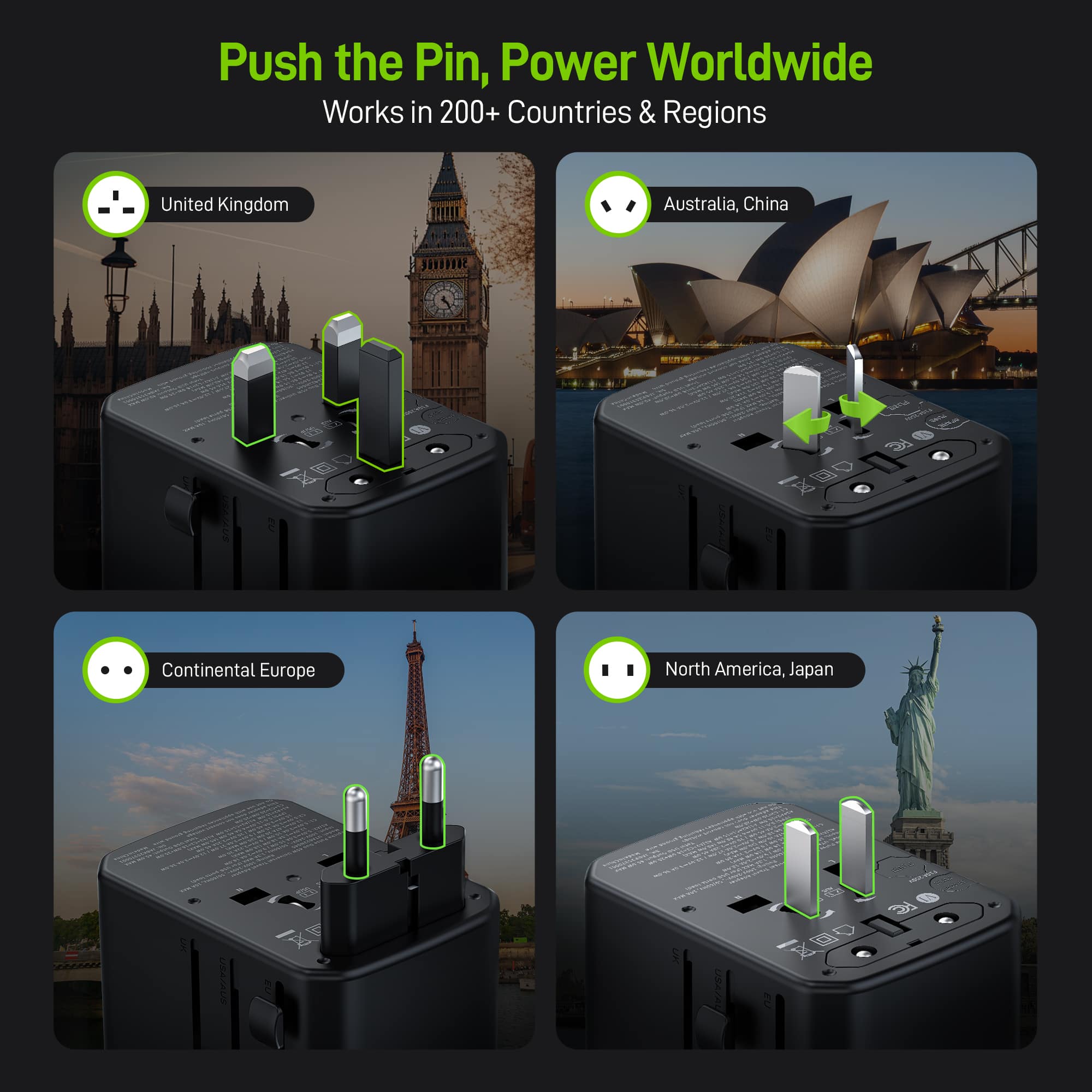 NATURE RICARICA USB トレカ 15種 コンプセット Epicka Pulse 65W Universal Travel Adapter with PD & QC Fast