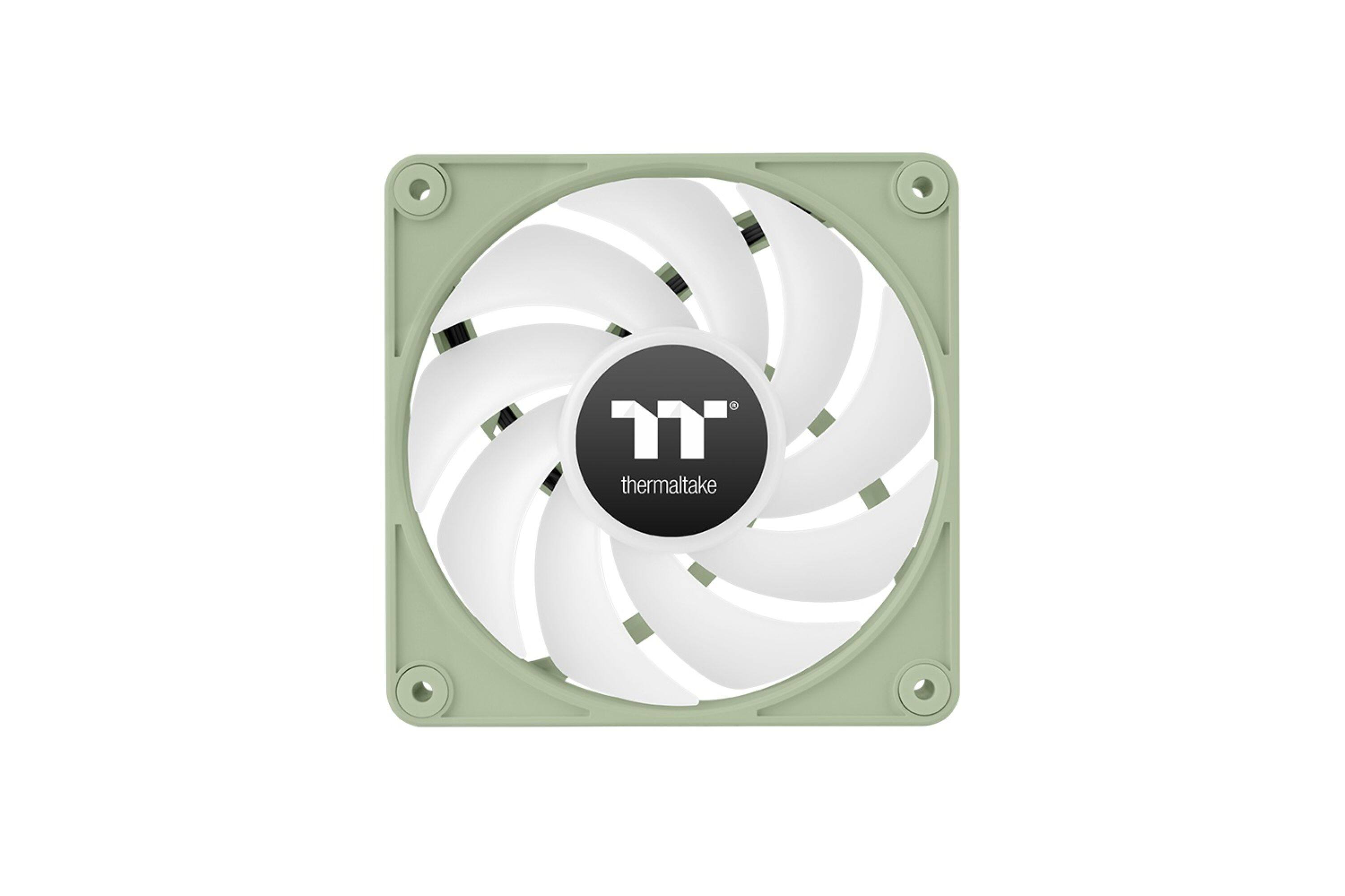 Alt View 1. Thermaltake - CT120 EX ARGB Sync 120mm Computer Case Cooling Fan (3-Pack) - Matcha Green.