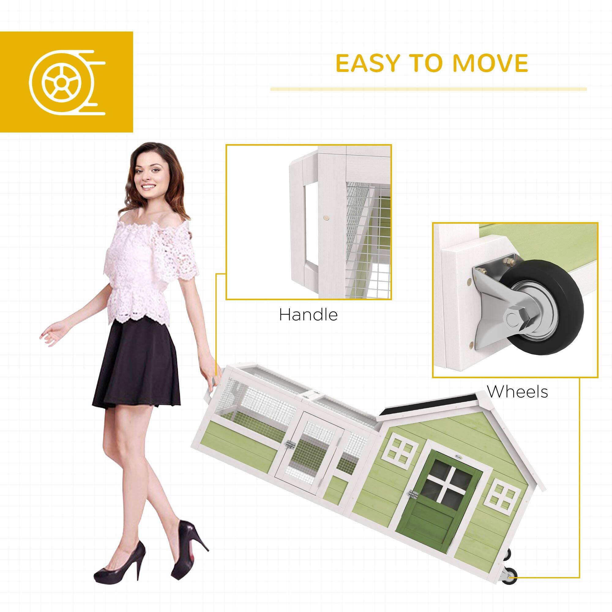 EASY TO MOVE

Handle

Wheels