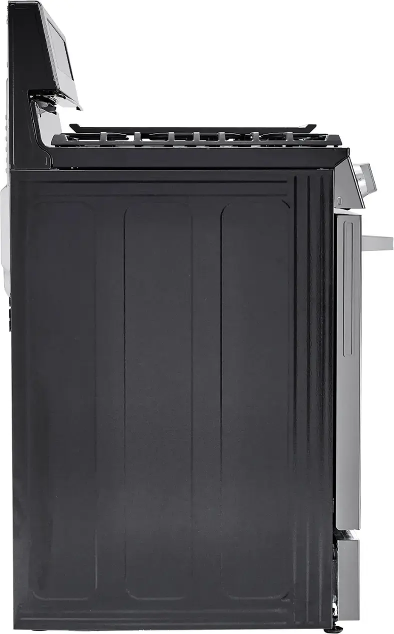 Alt View 10. LG - 6.3 Cu. Ft. Freestanding Gas True Convection Smart Range with EasyClean, Air Fry and UltraHeat 20K Burner - PrintProof Stainless Steel.