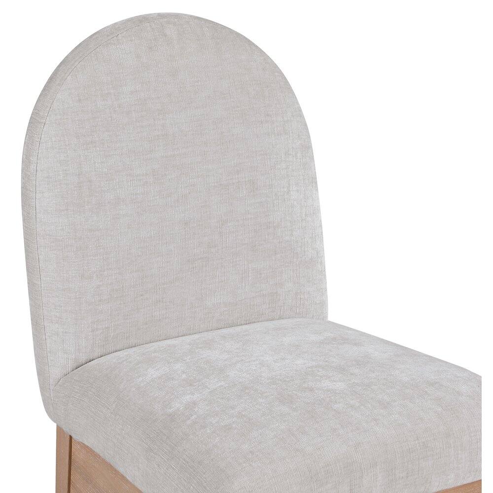 Alt View 4. Meridian Furniture - Waldorf Grey Chenille Fabric Dining Chair - Grey.