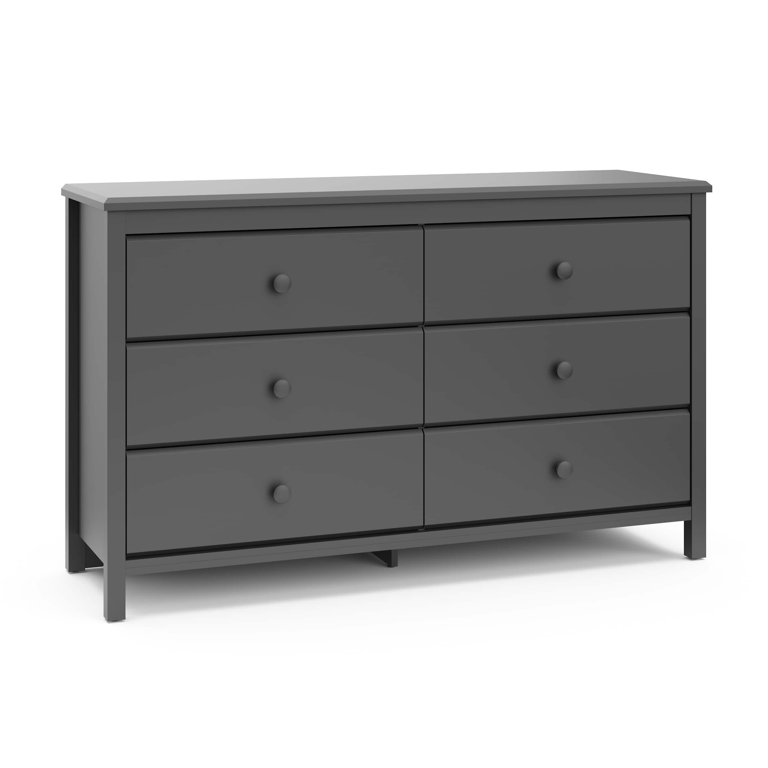 Storkcraft - Alpine 6-Drawer Double Dresser - Gray - Front_Zoom