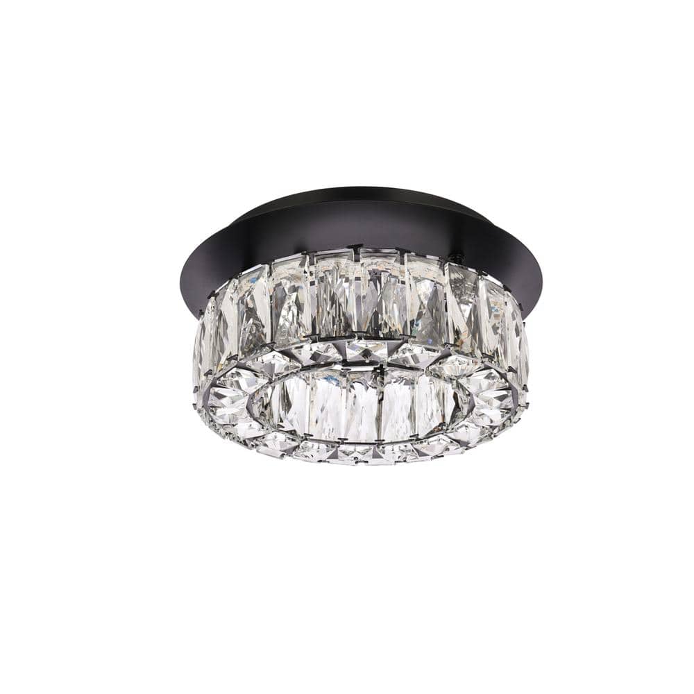 Elegant Lighting - Monroe 12 inch LED Single flush mount in - Black price history on PriceWatchPro