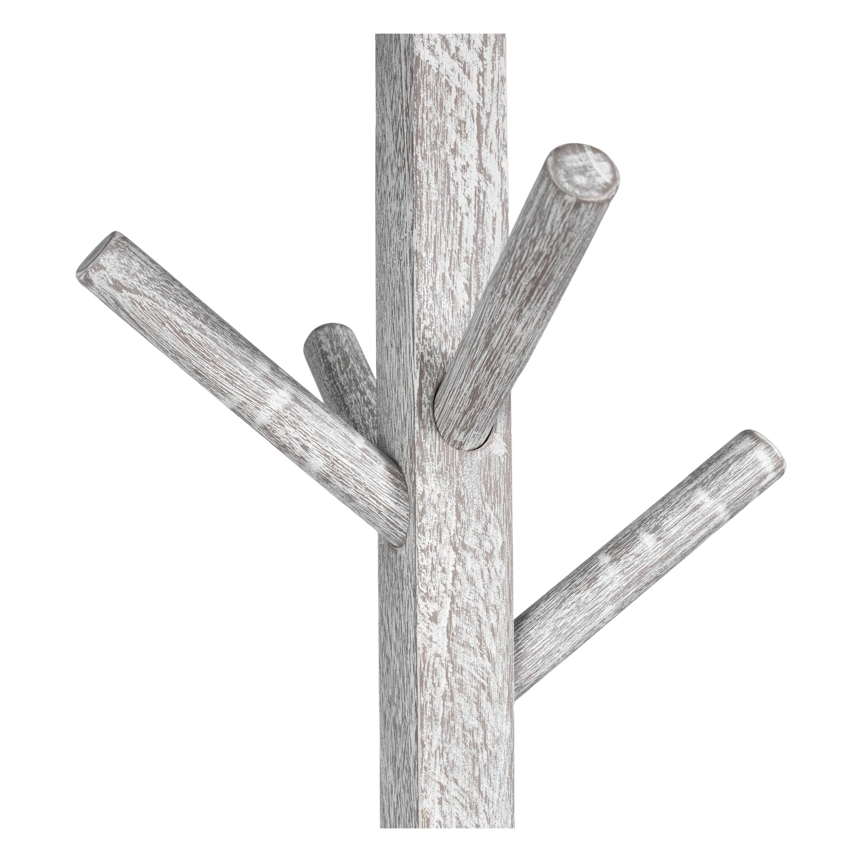Back. Manhattan Lane - Hiya Freestanding Hat, Coat Rack, 8 Branch Hooks, 72 Inch - Whitewash.