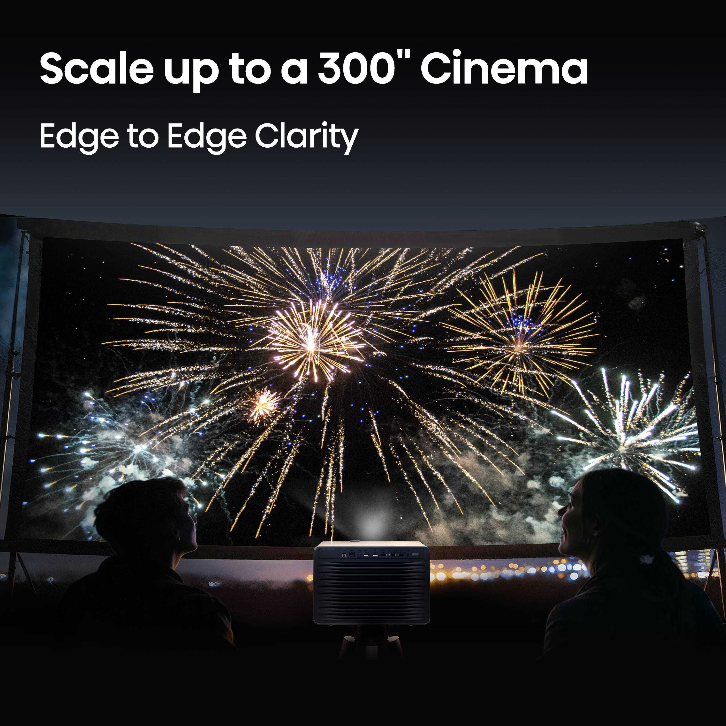 Scale up to a 300" Cinema  
Edge to Edge Clarity