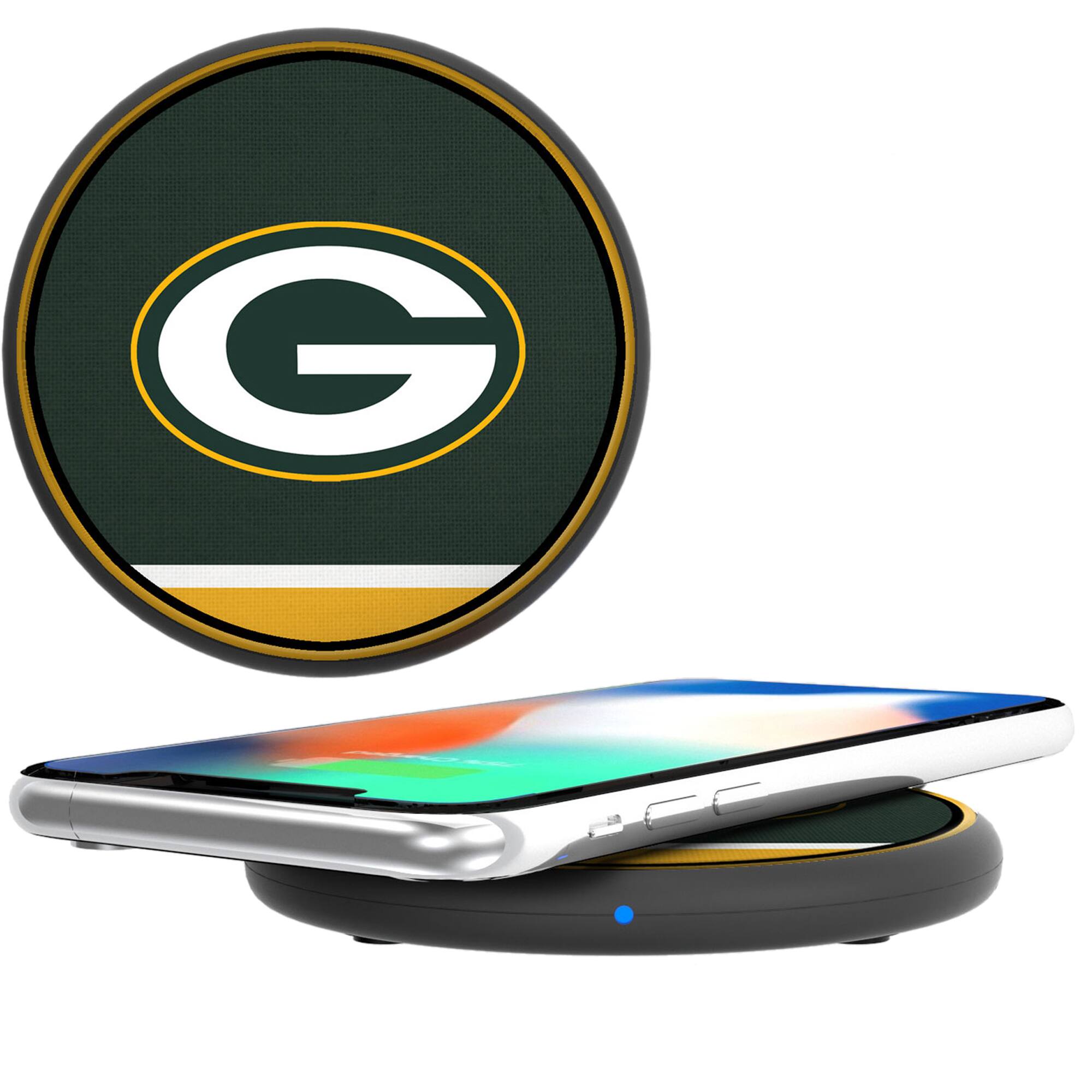 Front. Keyscaper - Green Bay Packers Wireless Phone Charger - Multicolor.