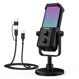 Neewer - UM01 AI USB Podcast Mic, RGB, Noise Canceling