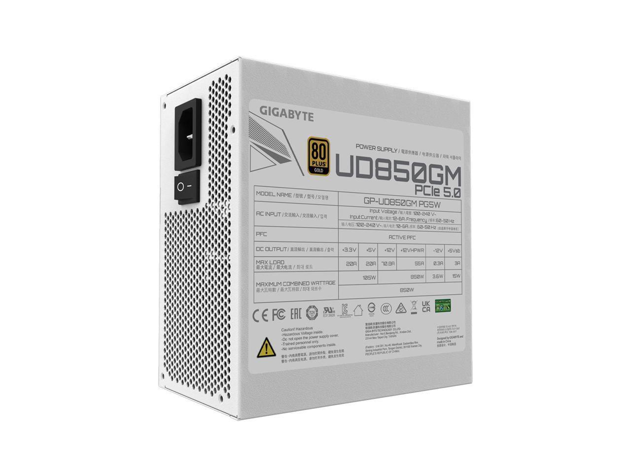 GIGABYTE GP UD850GM 850W 80+ Gold Modular PSU ATX 3.0, Japanese
